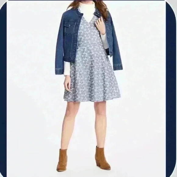 Draper James Embroidered Chambray Circle Love Dress ~ Medium Wash ~ Size 12 - Picture 1 of 13